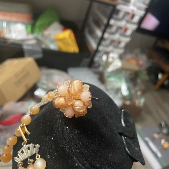 Western Germany 3 tier necklace with earrings to match - Picture 13 of 15